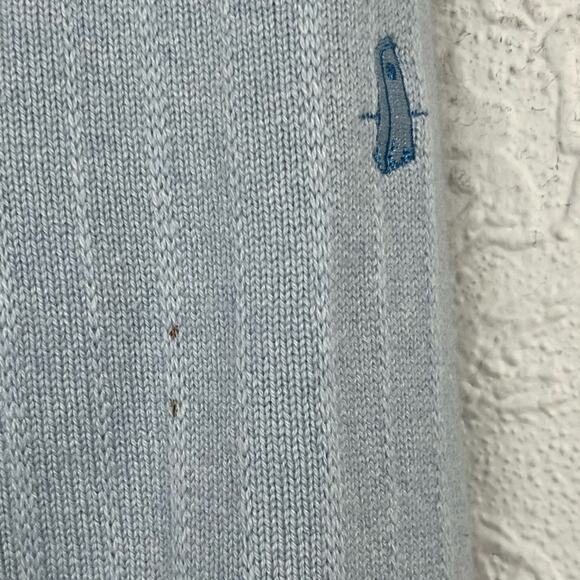 Old Head Golf Peter Scott Mens Teal Blue 100% Cashmere V Neck Sweater Pullover - Picture 10 of 10